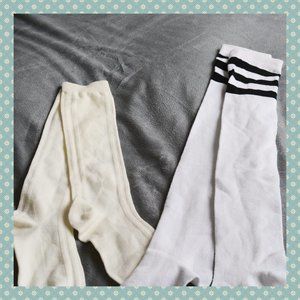 FREE Gift With Purchase - White Knee High Socks (2 pairs)